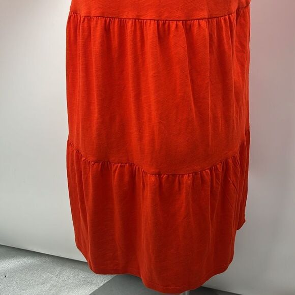 Social Standard by Sanctuary red orange V neck tiered dress medium - Picture 5 of 5